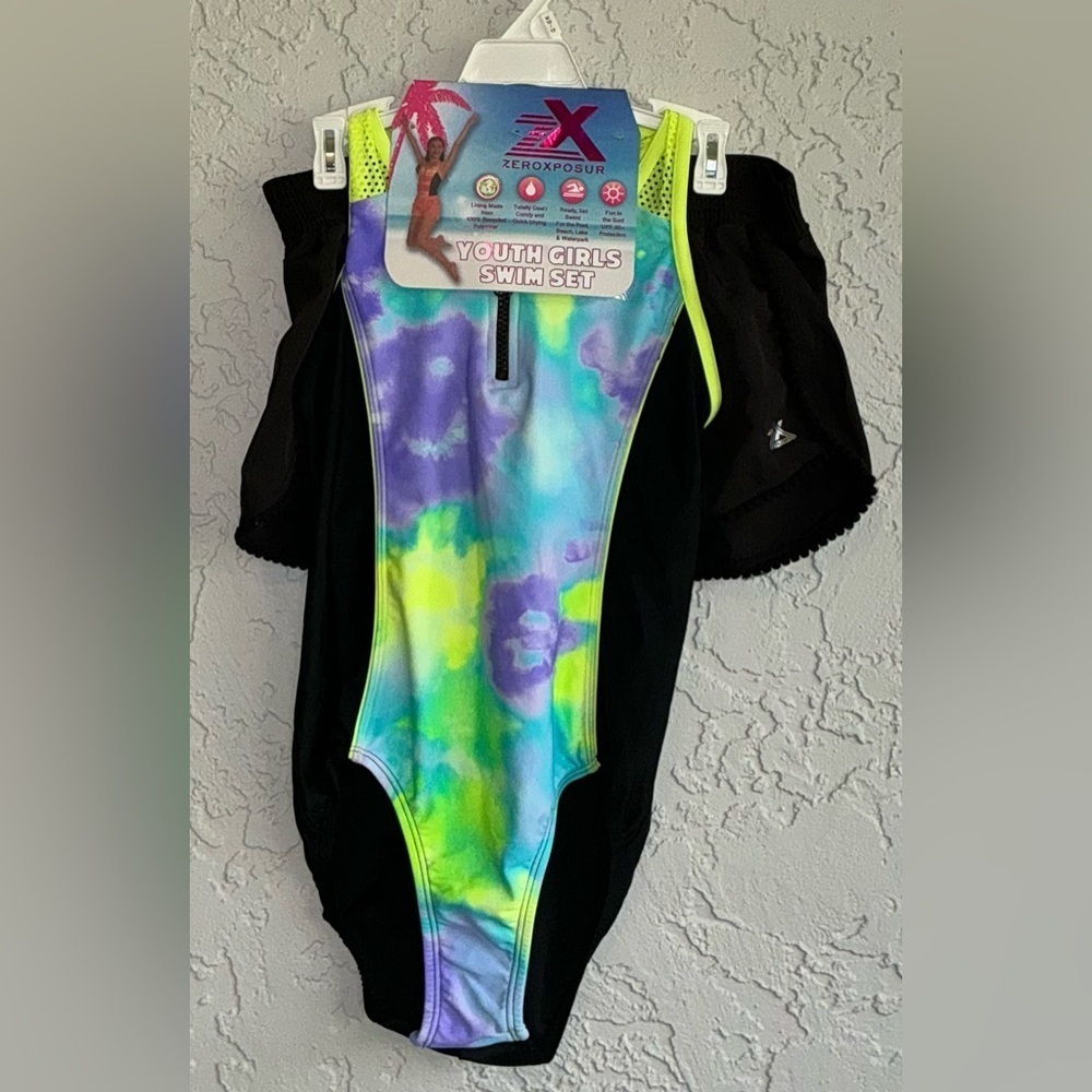 ZeroXposur Youth Girls 2-Piece Tie-Dye Swim Set (NWT)